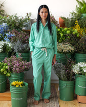 Pyjama Pant Green Stripe Unisex