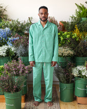 Pyjama Pant Green Stripe Unisex