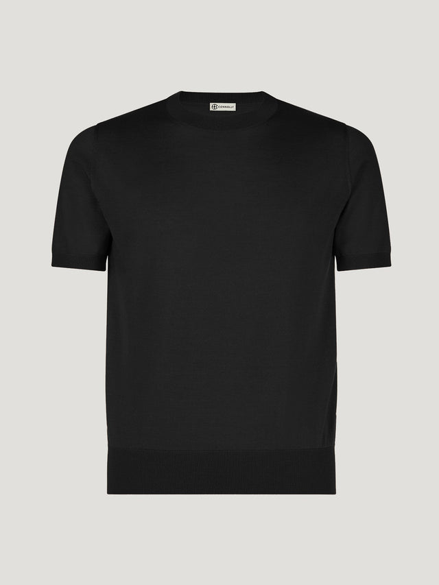 Black Classic Cashmere & Silk T-Shirt