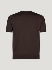Dark Brown Classic Cashmere Silk T Shirt