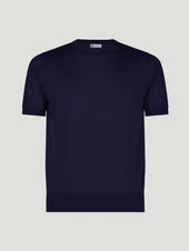 Navy Classic Cashmere & Silk T-Shirt