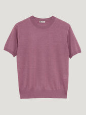 Mauve Classic Cashmere & Silk T-Shirt