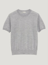 School Grey Classic Cashmere & Silk T-Shirt
