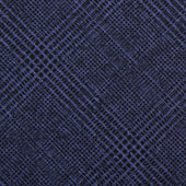 Glencheck Wool / Linen Bespoke Tie - Navy