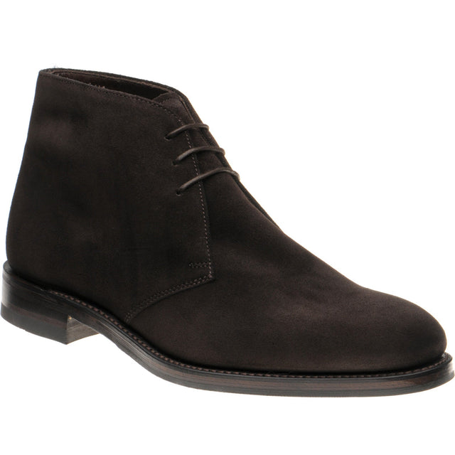 Herring Gosforth II (Rubber) mens hybrid-soled Chukka boots in cigar suede