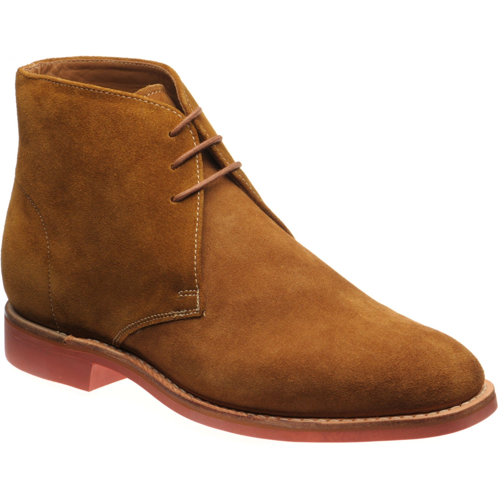 Herring Grays Rubber mens rubber-soled Chukka boots in ginger suede