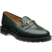 Wildsmith Model Penny mens rubber-soled loafers in green hi shine