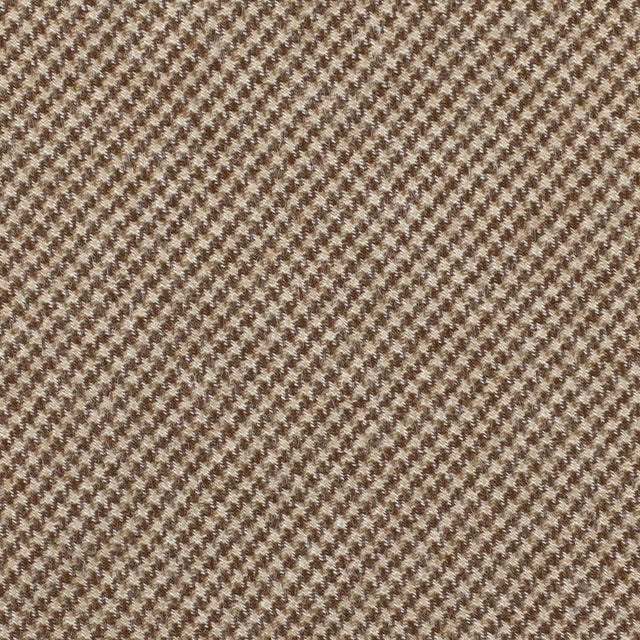 Vintage Houndstooth Bespoke Wool Tie - Brown
