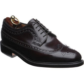 Loake Royal mens brogues in burgundy polished