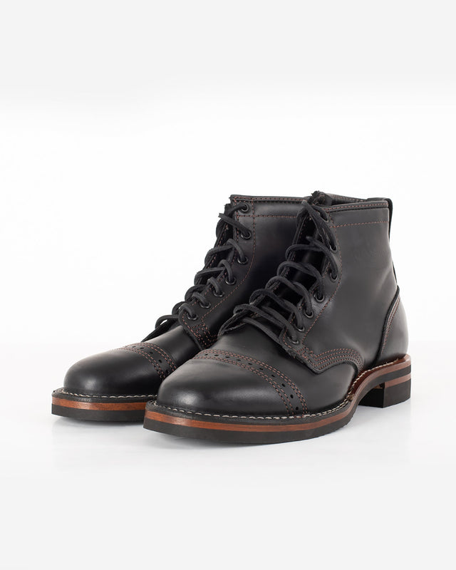 Iron Heart Int'l x Wesco® 7" Toe Cap Boot - The "Guildsman" - Black Tie Domain