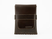 No. 155 Card Case with Flap, Dark Brown Cordovan