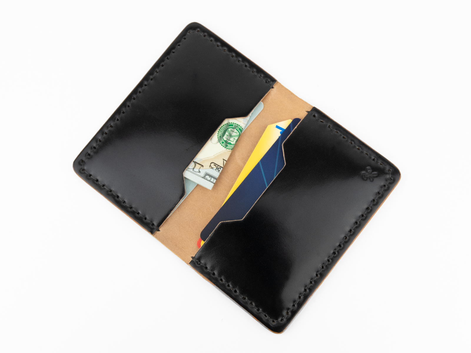 No. 427 Bi-Fold Card Case, Onyx Cordovan