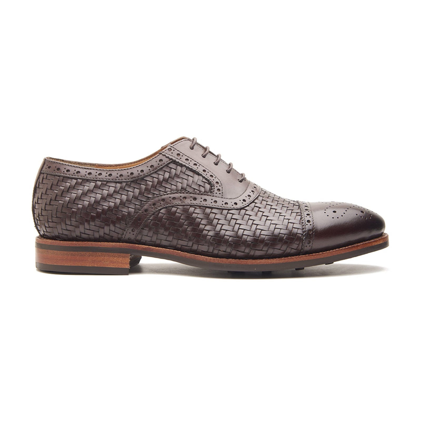 Schulz Woven Leather Oxford Hand Welted Classics Collection