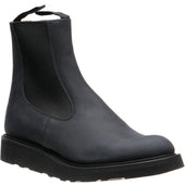 Herring Stephen mens rubber-soled Chelsea boots in navy chamois