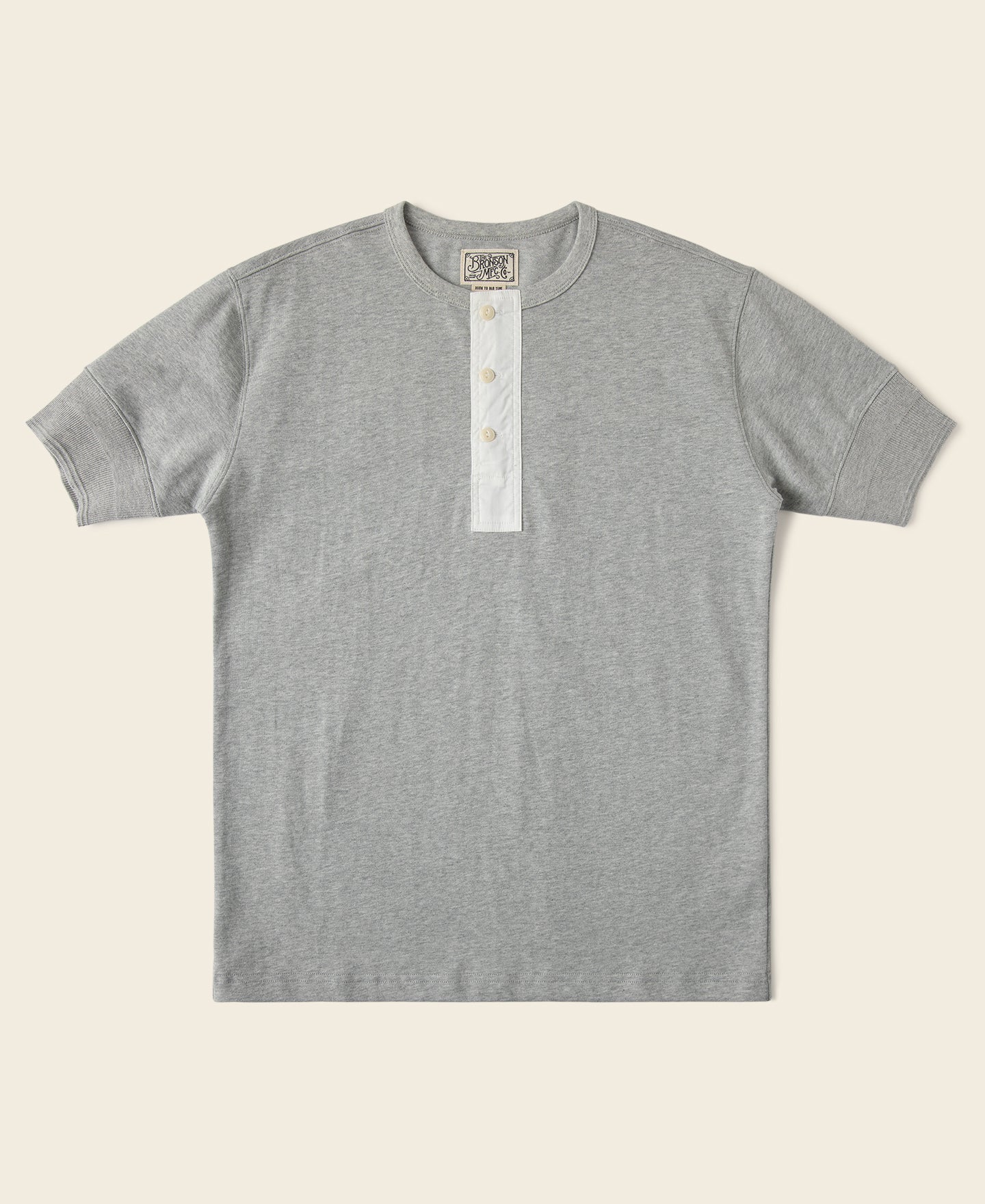 Vintage Short Sleeve Henley T-Shirt - Gray