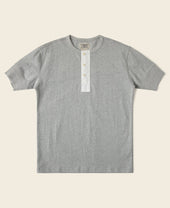 Vintage Short Sleeve Henley T-Shirt - Gray