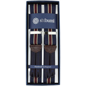 Elastic Barathea Braces - Navy / Cream / Burgundy