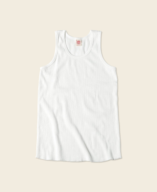 10.5 oz Cotton Tank Top - White