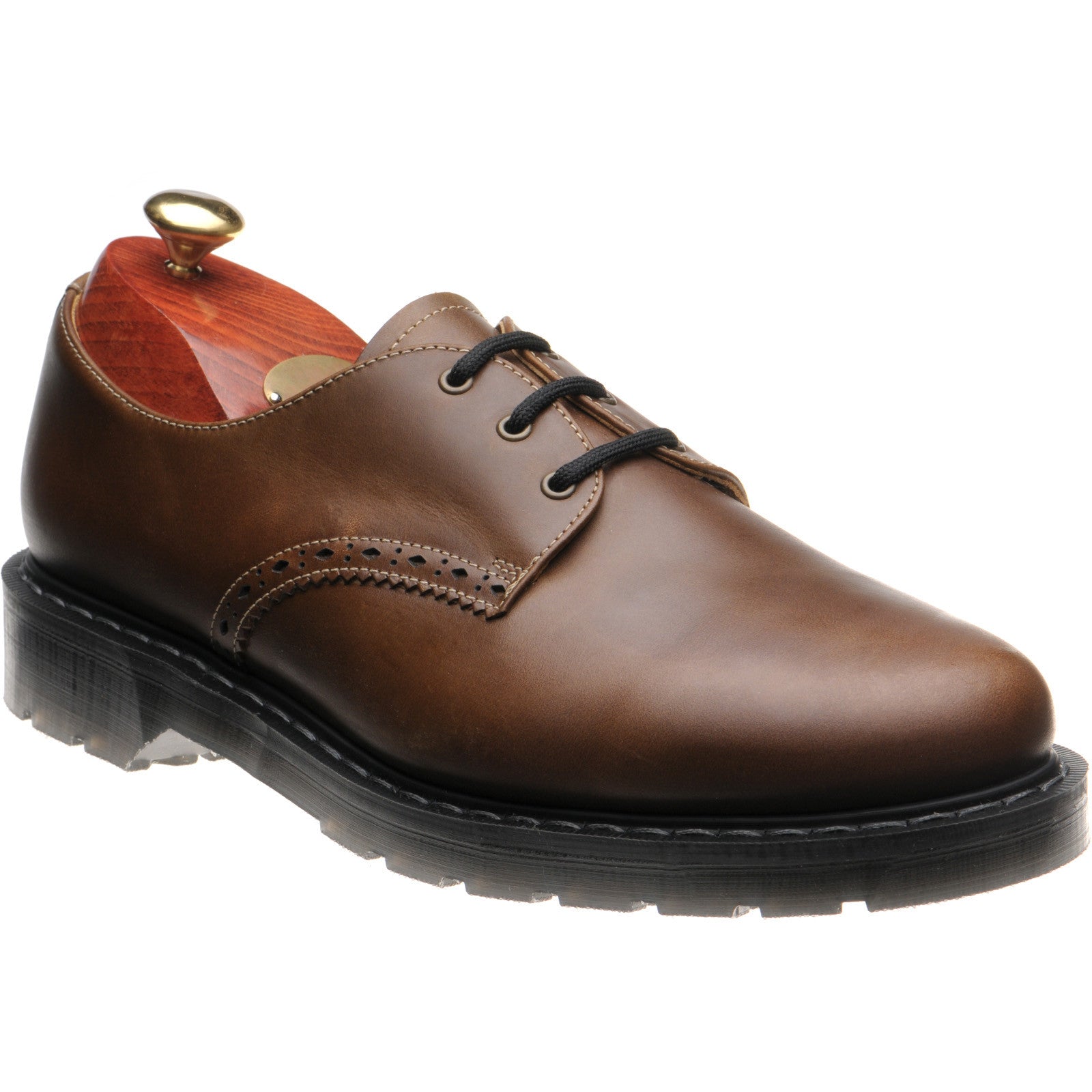 Wildsmith Model Gibson mens rubber-soled Derby shoes in brown gaucho crazy