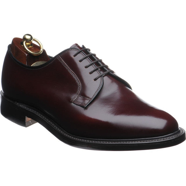 Loake 771 mens Derby shoes in burgundy polished