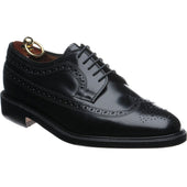 Loake Royal mens brogues in black polished