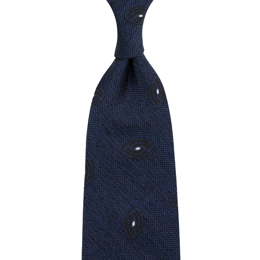 Geometrical Boucle Silk Tie Hand Rolled