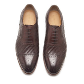Schulz Woven Leather Oxford Hand Welted Classics Collection
