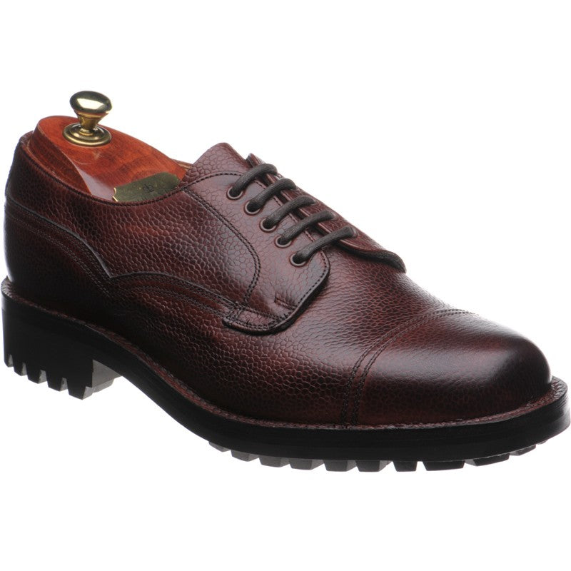 Cheaney Cairngorm II (Rubber) mens rubber-soled Derby shoes in burgundy grain