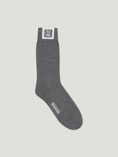 Dark Grey Cashmere And Silk Socks