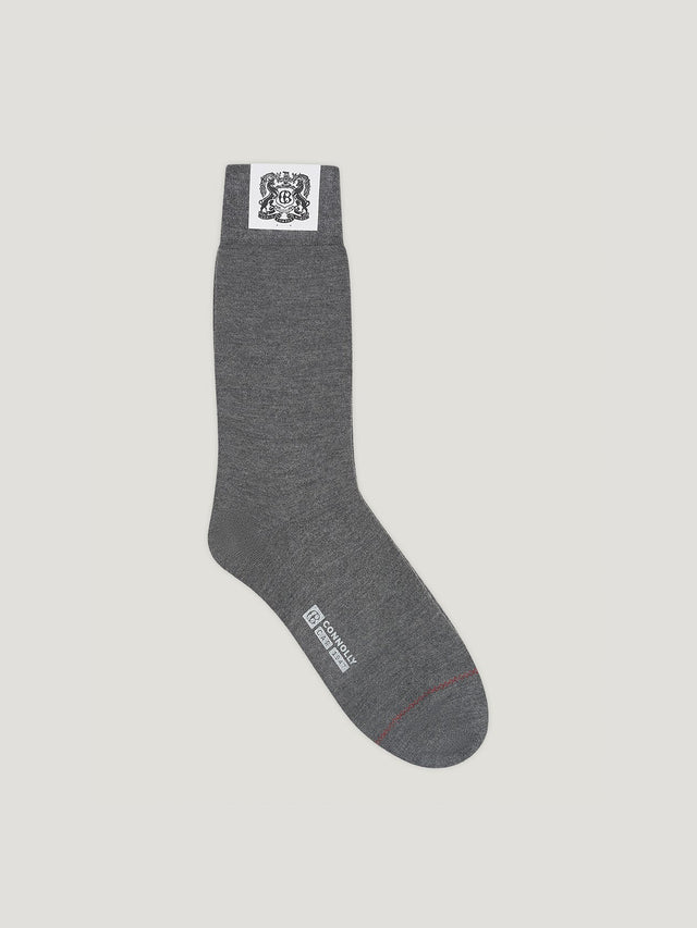 Dark Grey Cashmere And Silk Socks
