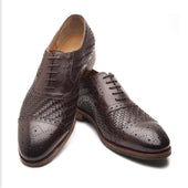 Schulz Woven Leather Oxford Hand Welted Classics Collection
