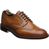 Loake Chester mens brogues in tan burnished calf