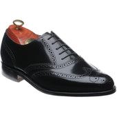 Barker Albert mens brogues in black polished