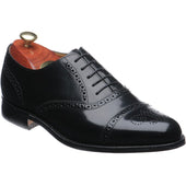 Barker Alfred mens semi-brogues in black polished