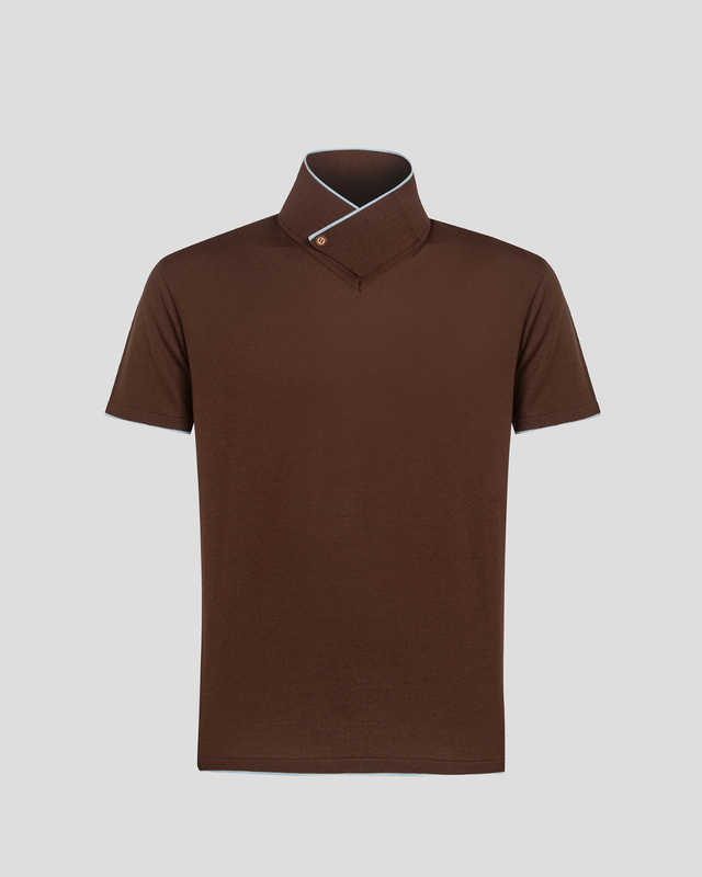 Stand Collar Polo Cobra Brown