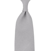 Grenadine / Garza Grossa Silk Tie - Silver - Self-Tipped