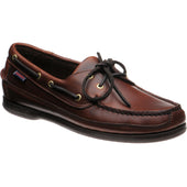 Sebago Schooner mens rubber-soled deck shoes in brown