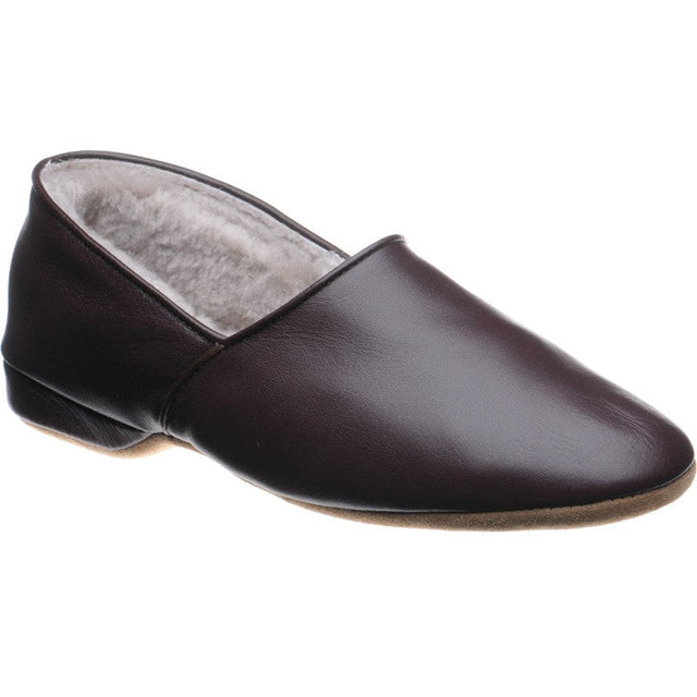 Herring Duke mens slippers in wine calf