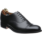 Herring Belgravia mens semi-brogues in black calf