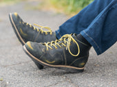 Rose Anvil X GORAL Monkey Boots - Yellow Blood Core Leather Black - PRE ORDER