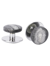 And Grey Buffalo Horn Cufflink And Stud Set