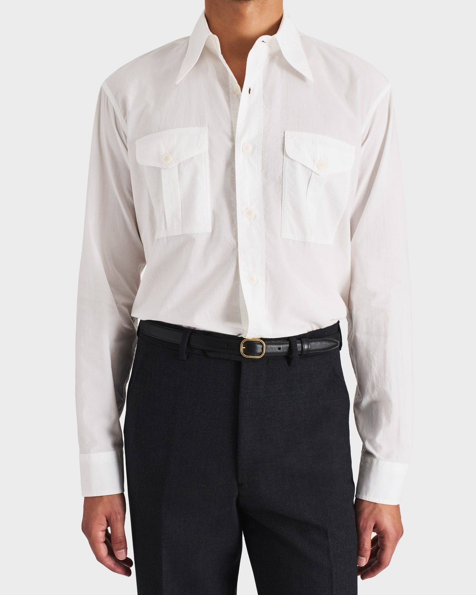 Chemise Boy Scout En Popeline De Coton Blanc Cass