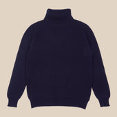 Cashmere ribbed submariner rollneck in navy