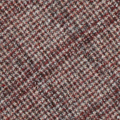 Checked Bespoke Wool Tie - Burgundy