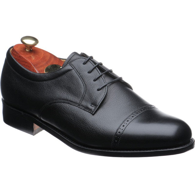 Barker Staines mens semi-brogues in black calf