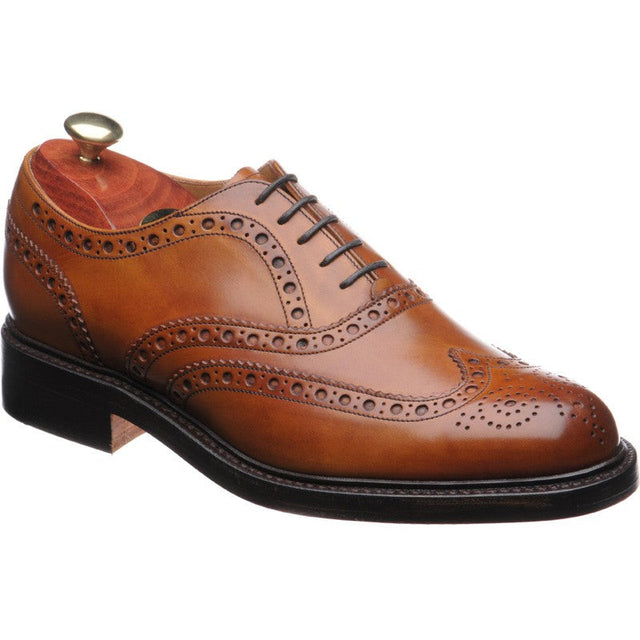 Barker Westfield mens brogues in cedar calf