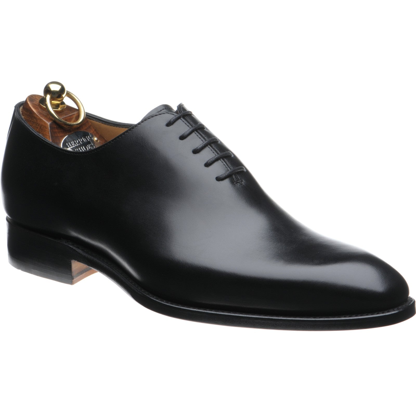 Herring Chaucer mens wholecuts in black calf
