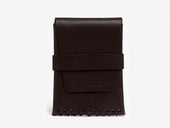 No. 155 Card Case with Flap, Dark Brown