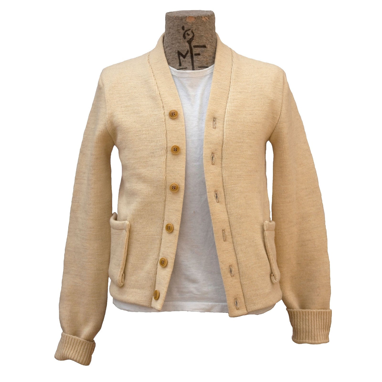 Campus Cardigan Natural Wool Warehouse Last One Size Small