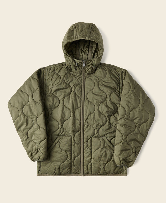 Military Style Quilted Padded Ripstop Nylon Jacket - Experimental Sample